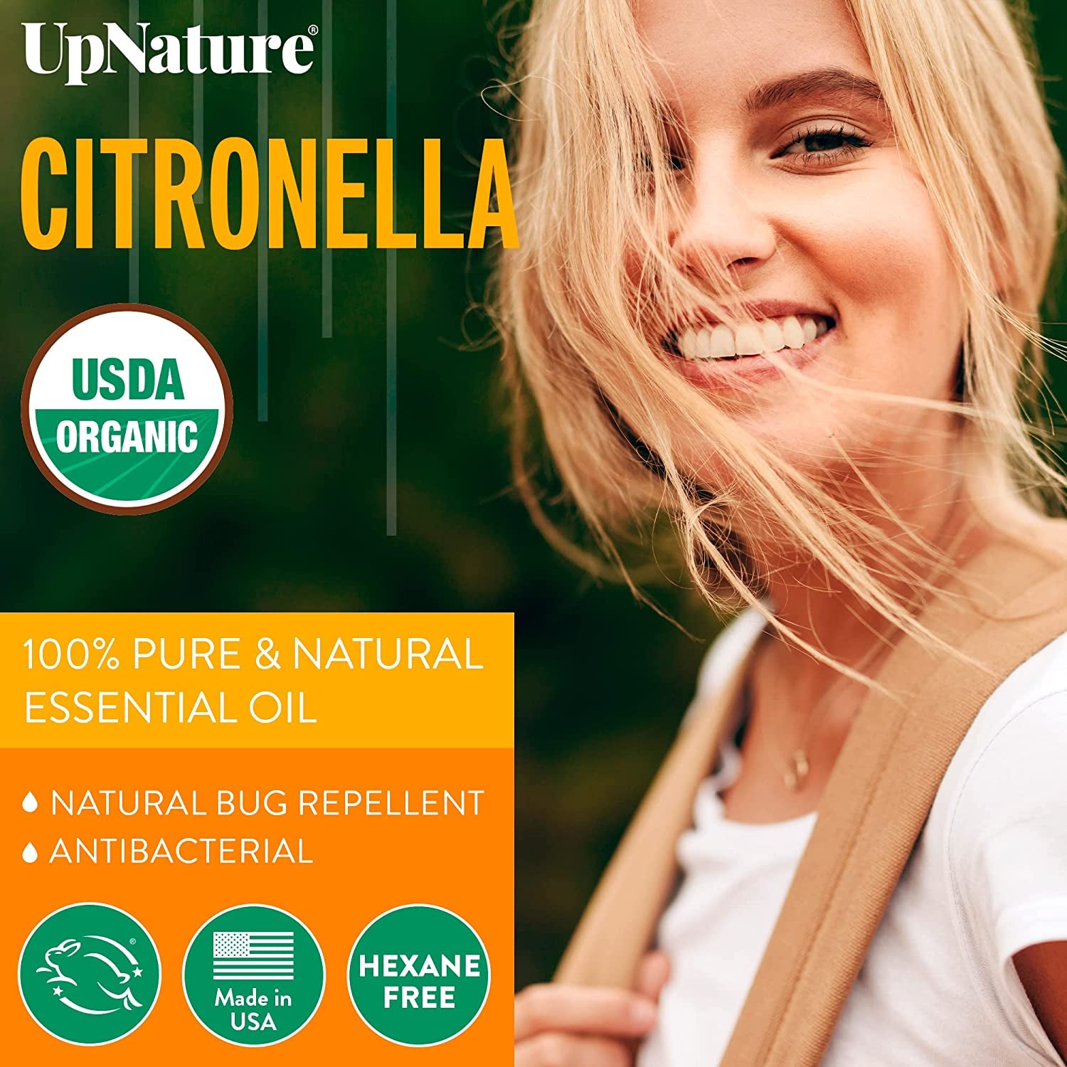 Organic Citronella Essential Oil Huge 4 OZ – USDA Certified Organic, Pure Citronella Oil, Therapeutic Grade, Undiluted, Non-Gmo – Mood Boost, Aromatherapy with Dropper