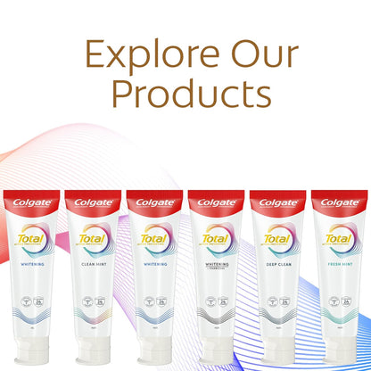 Total Clean Mint Toothpaste, 10 Benefits, No Trade-Offs, Freshens Breath, Whitens Teeth and Provides Sensitivity Relief, Clean Mint Flavor, 4 Pack, 5.1 Oz Tubes